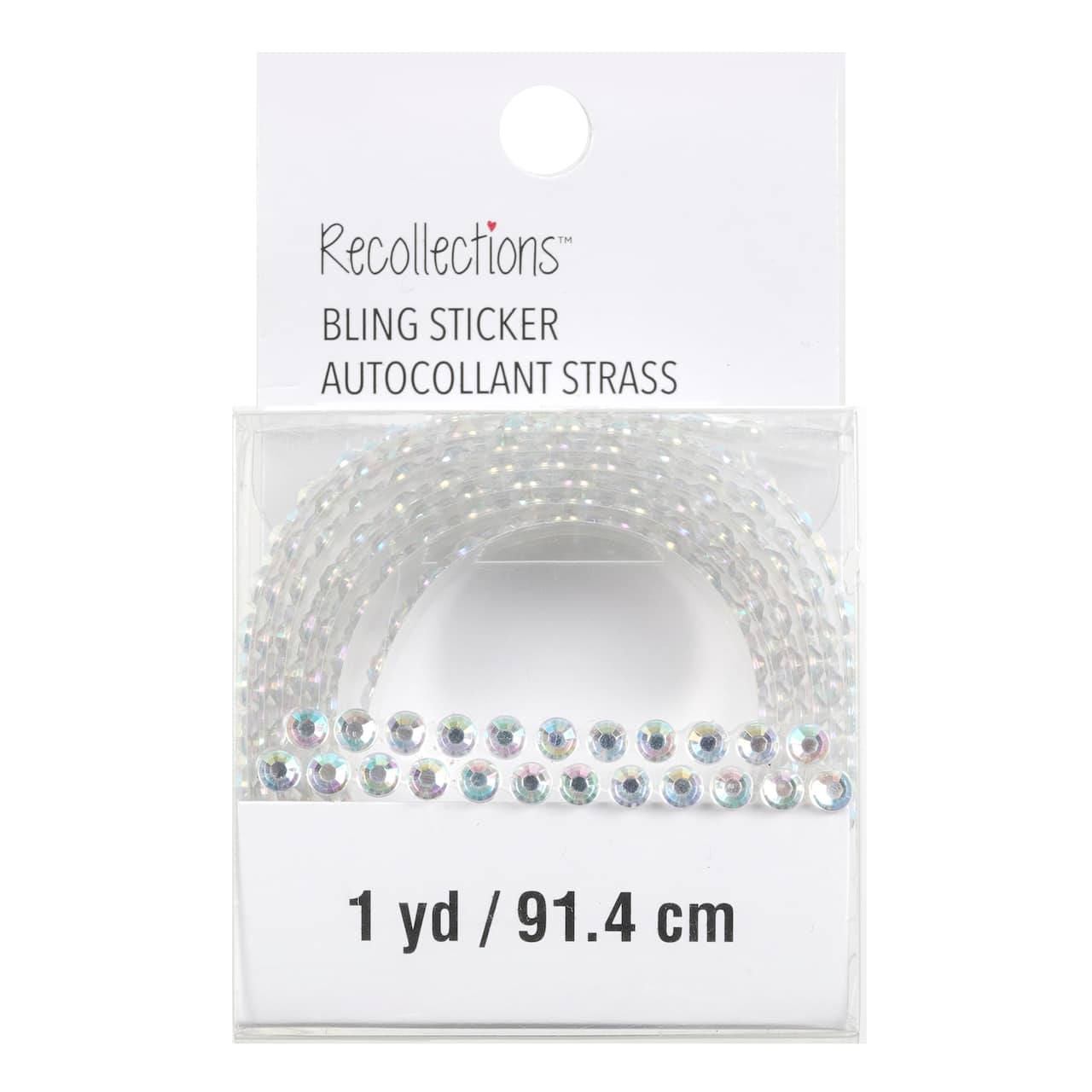 12 Pack: Double Row Rhinestones Stickers by Recollections Bling on A Roll in Iridescent | 4 | Michaels